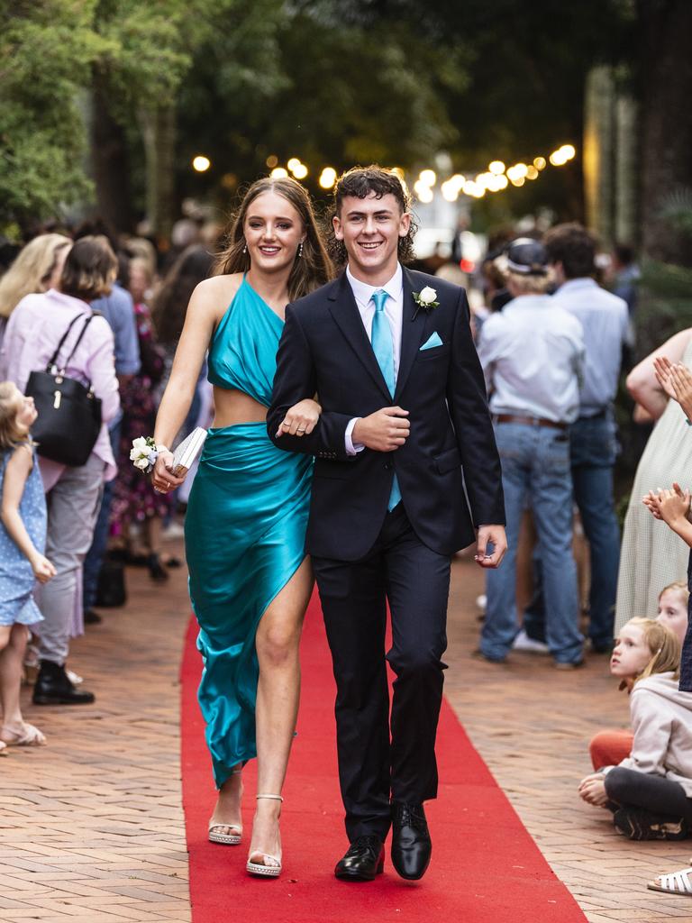 Lillian Heeson and Emerson Harris at Fairholme College formal, Wednesday, March 29, 2023. Picture: Kevin Farmer