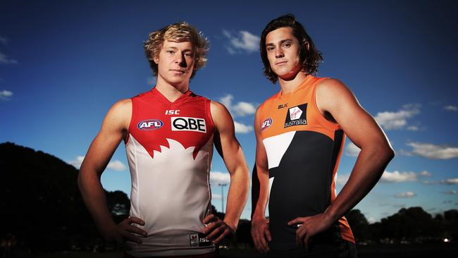 Isaac Heeney and Jack Steele are among the young crop who want to be known for the hard work they put in. Picture: Phil Hillyard
