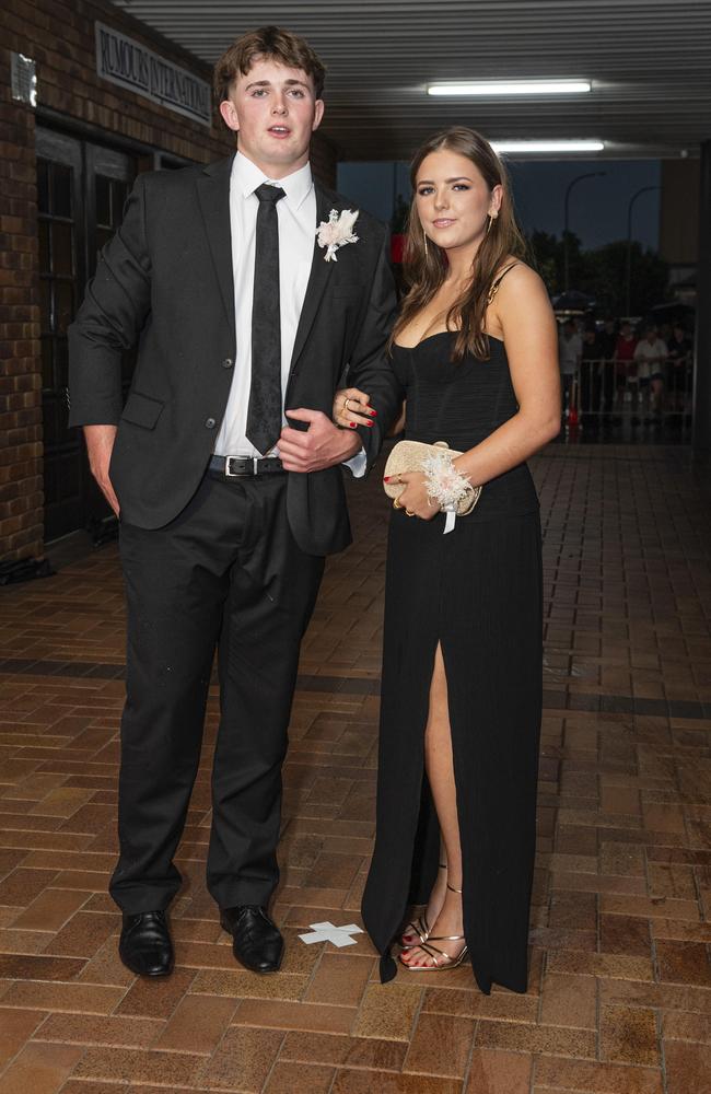 Fraser Coleborn and partner Sophie Moore at Toowoomba Grammar School formal at Rumours International, Wednesday, November 13, 2024. Picture: Kevin Farmer