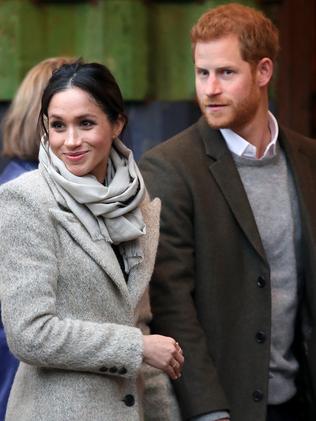 Prince Harry (R) and his fiancee Meghan Markle. Picture: Getty