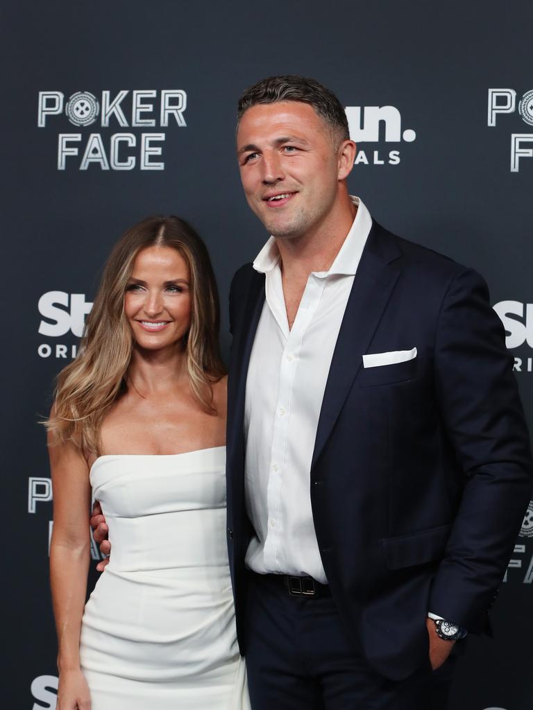 Sam Burgess and Lucy Burgess have been together since 2022. (Photo by Lisa Maree Williams/Getty Images)