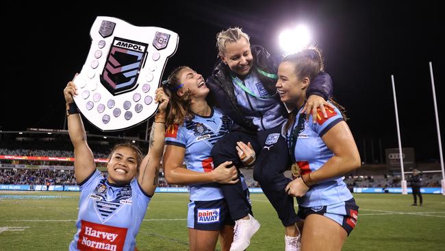 There’s drama a week out from the women’s Origin opener with the Sky Blues upset the NRL changed a key part of the series. Picture; Cameron Spencer/Getty Images