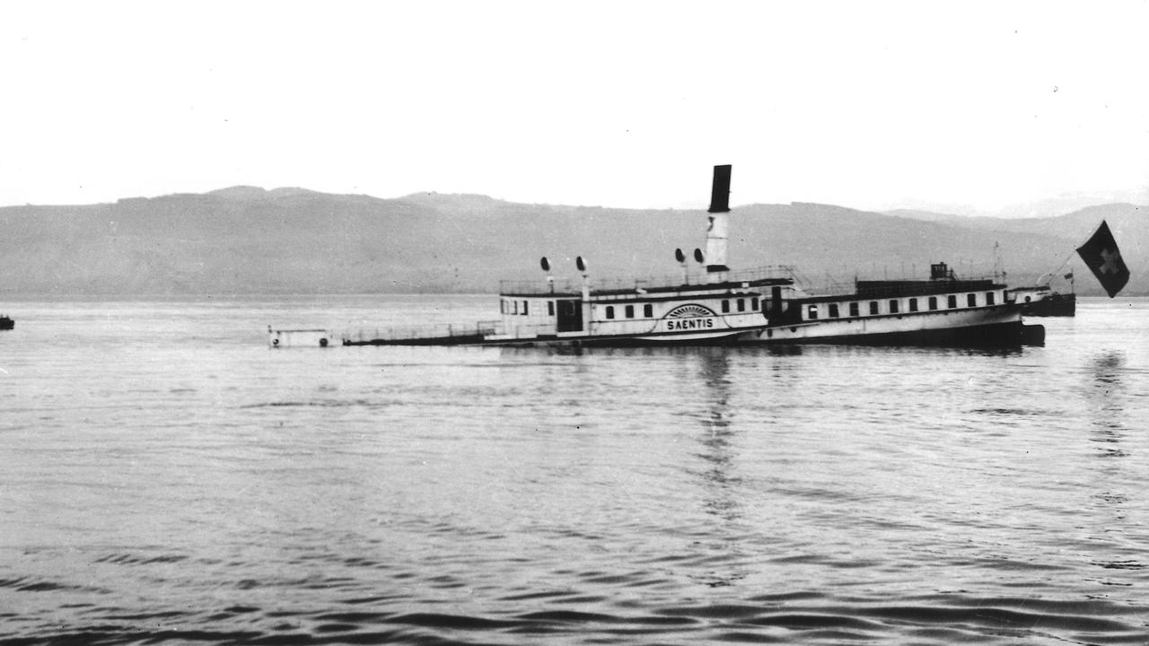 The Säntis steamship on Lake Constance over 90 years ago. Picture: Schiffsbergeverein via Pen News