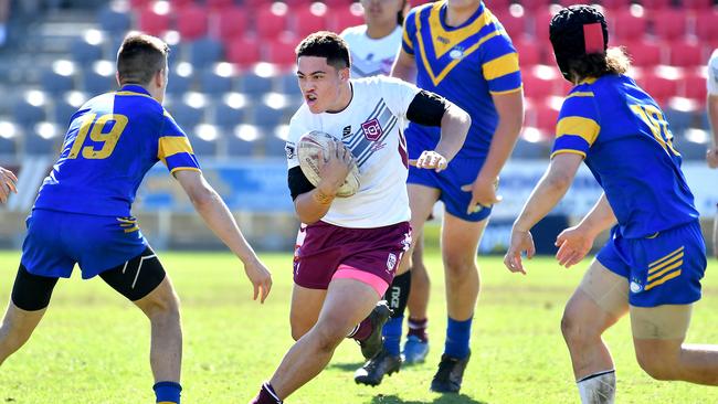 Queensland White player Duquan Talaepa of Mabel Park SHS.