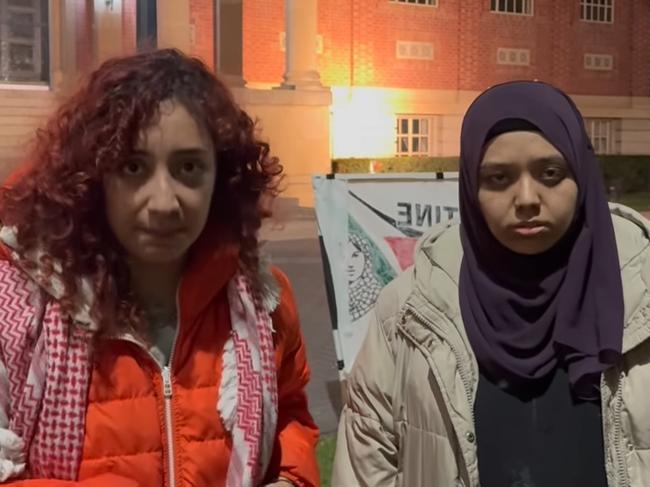 Adelaide University Gaza Solidarity Encampment organisers  Melak Khaleel and Habibah Jaghoori