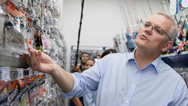 Prime Minister Scott Morrison visits BCF in the electorate of Robertson, in West Gosford. Picture: Jason Edwards