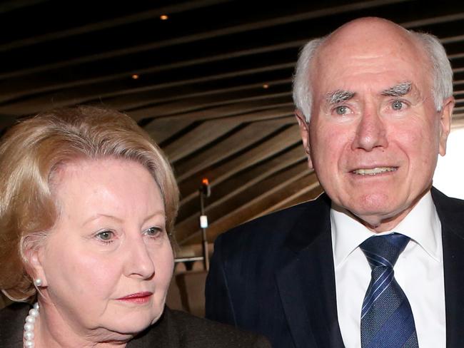 Janette and John Howard arrives for Hazel Hawke's State Memorial Service at the Sydney Opera House.