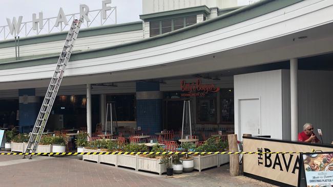 Approximately 50 diners have been evacuated after a fire broke out at Betty's Burgers on Manly Wharf. Picture: Gary Hamilton-Irvine