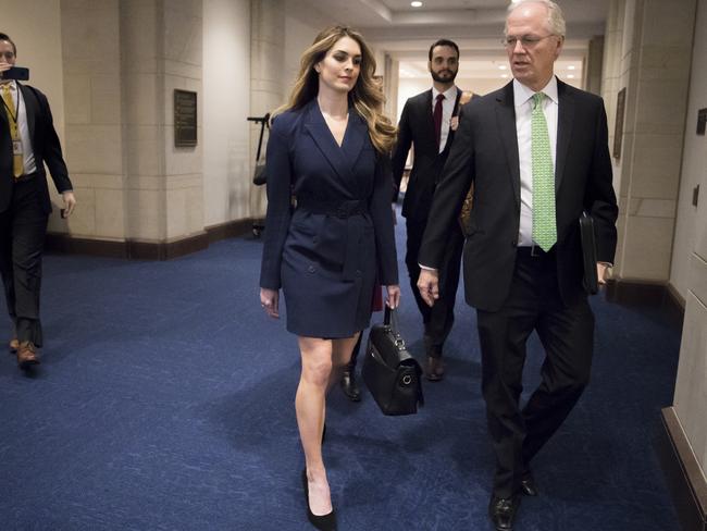 Ms Hicks arrives to meet behind closed doors with the House Intelligence Committee, at the Capitol in Washington on Tuesday. Pictured J. Scott Applewhite/AP