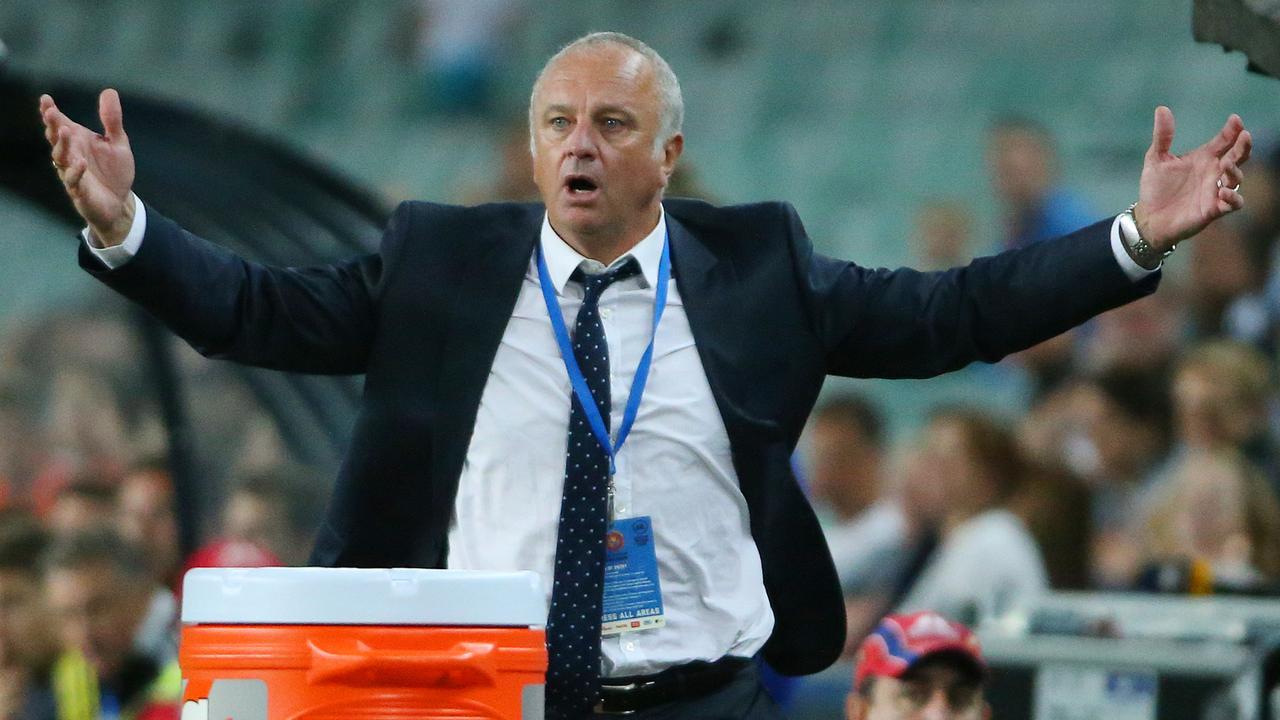 Sydney FC head coach Graham Arnold reacts at a decision during the A League round 8 soccer match against Wellington Phoenix at Allianz Stadium in Sydney, Thursday, Nov. 26, 2015. (AAP Image/David Moir) NO ARCHIVING, EDITORIAL USE ONLY