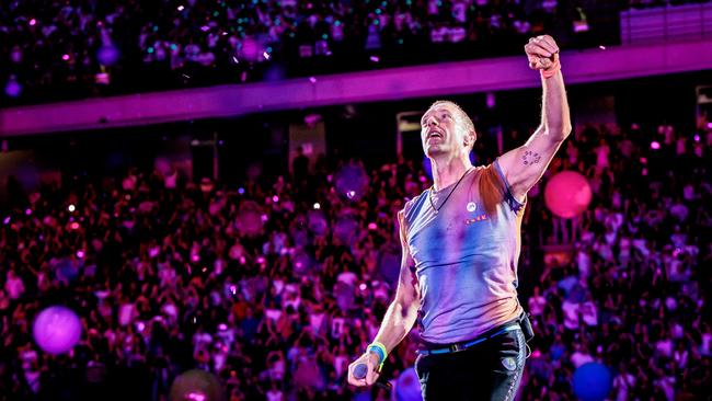 Coldplay will bring their Music of the Spheres tour to Sydney in November 2024. Photo: Sergione Infuso/Corbis via Getty Images for ABA.