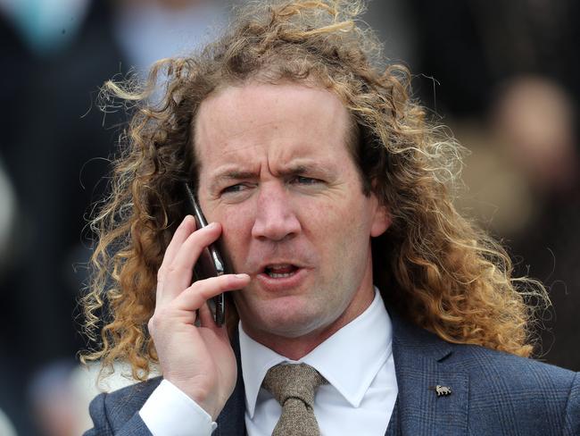 Caulfield Cup race day. 19/10/2019. Race 3. The Gothic Stakes over 1400 mtrs.   Trainer Ciaron Maher before race 4  .   Pic: Micheal Klein