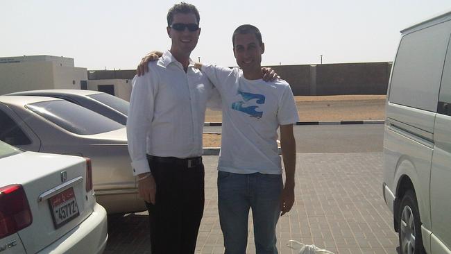 Marcus Lee (right) leaving prison after nine months in three different, equally horrific jails.