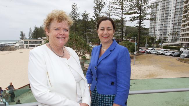 Labour Candidate for the Burleigh state electorate Gail Hislop with With Opposition leader Annastacia Palaszczuk.