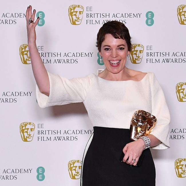 Glory … she won a BAFTA and an Oscar for her starring role in box office hit, The Favourite — will Olivia Colman keep her winning streak going for Fleabag? Picture: AFP