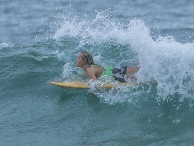 Early Saturday heats of The Burleigh Heads Boardriders Single Fin Festival. Picture: Glenn Campbell