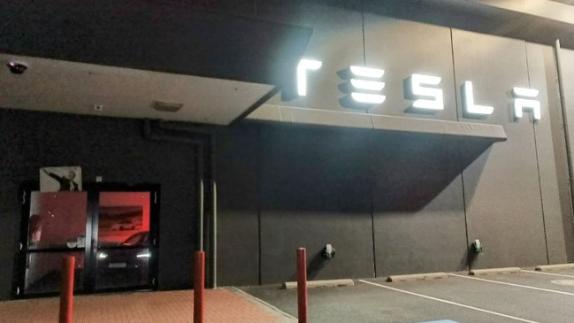 The Tesla store in Derwents Park, Hobart. Picture: Facebook