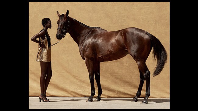 An image of Winx and model Nya Leth from Vogue Australia April 2019. Photography by Justin Ridler