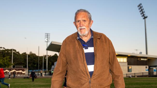 Crane operator Gordon Henderson leaves the meeting held in Drummoyne. Picture: Christian Gilles