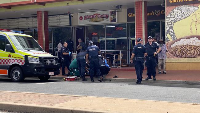 The man was arrested out the front of Yeperenye Shopping Centre.