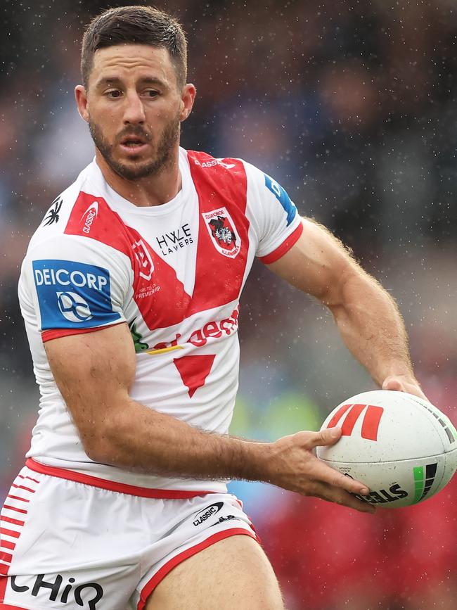 Ben Hunt playing for the Dragons. Picture: Matt King/Getty Images