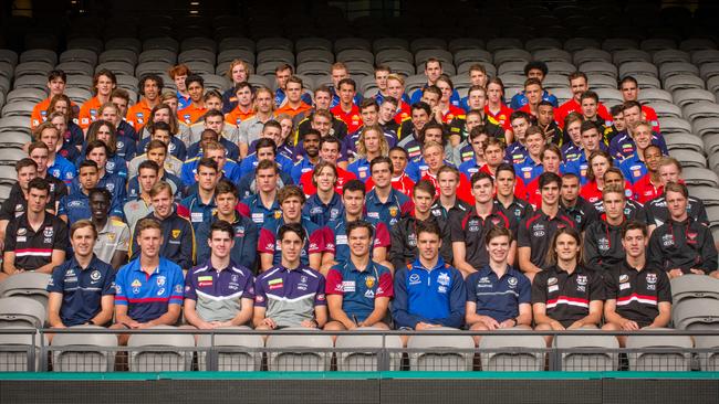 The AFL draft class of 2017. Picture: Eugene Hyland
