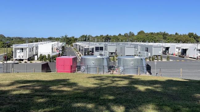 The temporary housing village earlier this week. Picture: Savannah Pocock/NewsLocal