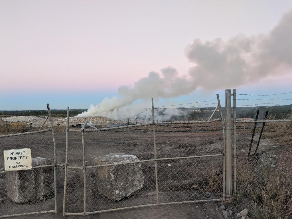 A fire at Cleanaway's New Chum landfill site