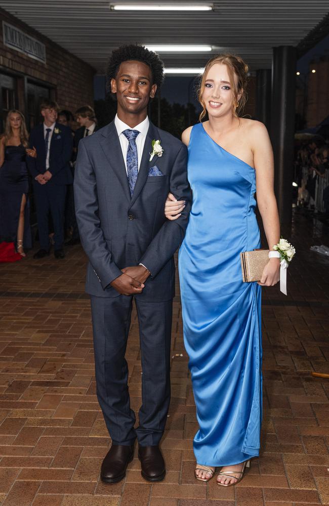 Bona Roberts and partner Bella Brassington at Toowoomba Grammar School formal at Rumours International, Wednesday, November 13, 2024. Picture: Kevin Farmer