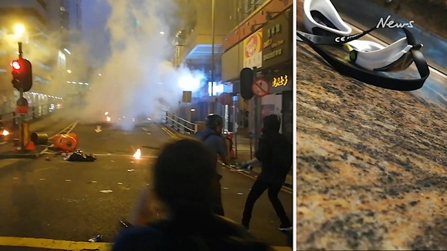 Journalist Tommy Walker hit by blind bullet during Hong Kong protest