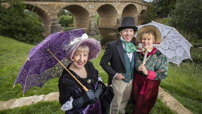 Michelle Pears, Jeremy Davies and Taryn Davies ahead of the Richmond Bicentenary. Picture: Chris Kidd