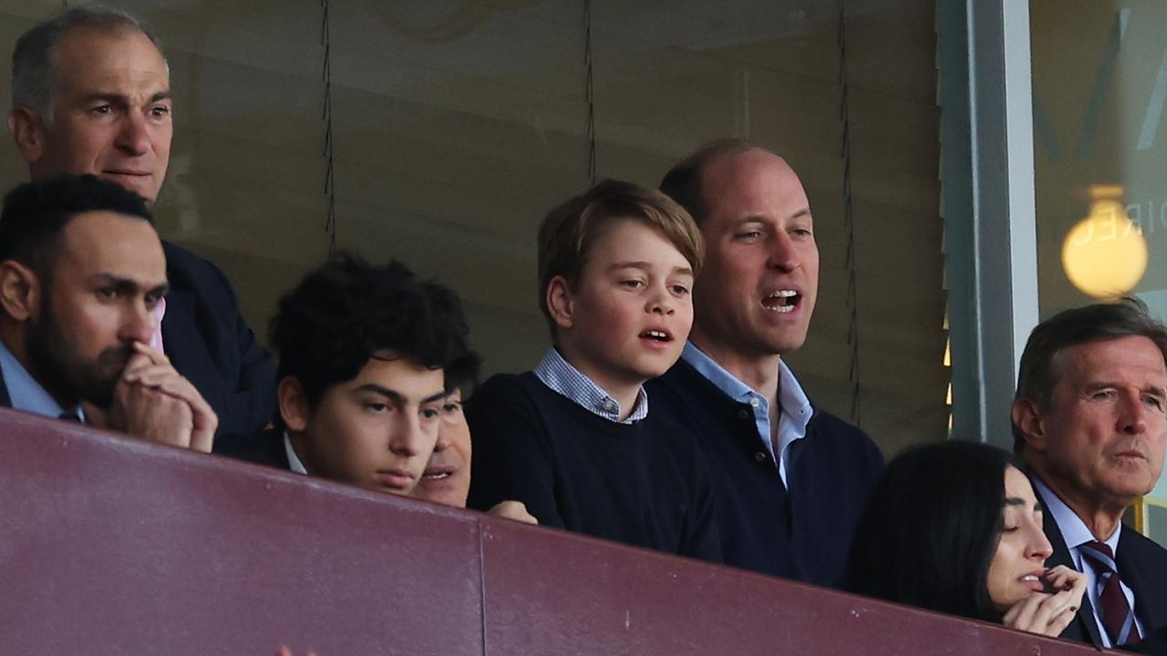 Father and son are both keen Aston Villa fans. Picture: Catherine Ivill/Getty