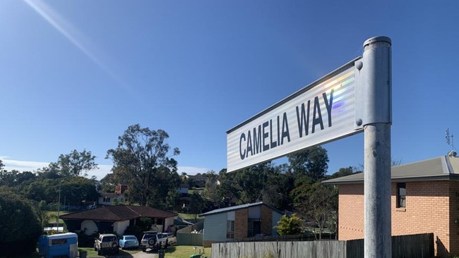 The scene of a fight on Saturday night at Camelia Way South Grafton where a 15-year-old boy was shot in the torso and his father received head injuries.