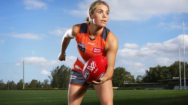 Jacinda Barclay played 23 games for the Giants. Picture: Mark Evans