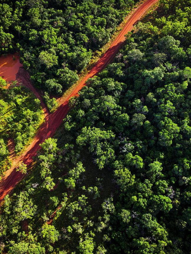 A dirt road on Cape York where the Australian mainland peters out towards the Torres Strait Islands. Picture: Jonathan Cami.