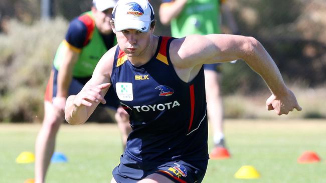 My Pictures of the Week. Crows Training at Max Basheer Reserve. New senior coach Phil Walsh makes his first appearance at training. Patrick Dangerfield returns to training early. Photo Sarah Reed.