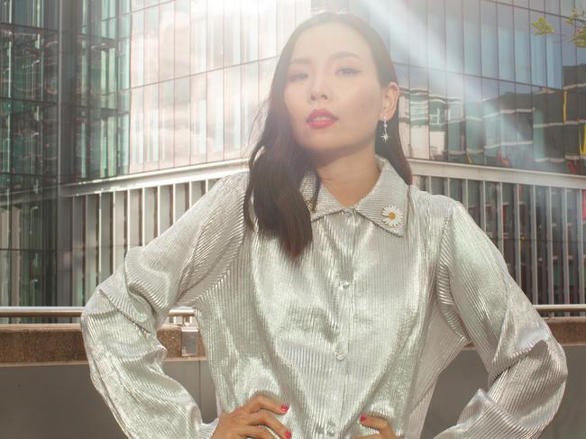 DAILY TELEGRAPH. APRIL 13, 2023Photo of X-Factor and Eurovision Star Dami Im at the ABC studios in Ultimo. She has just released her deeply personal new single ÃCollideÃPhoto: Tim Pascoe