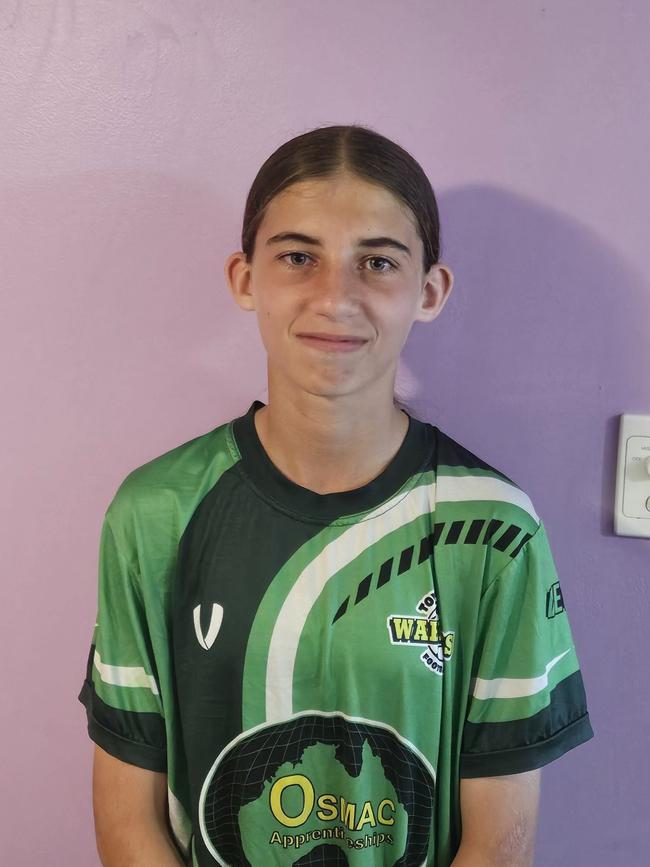 Townsville Warriors FC junior player Bella Rose Nielson. Picture: Supplied.