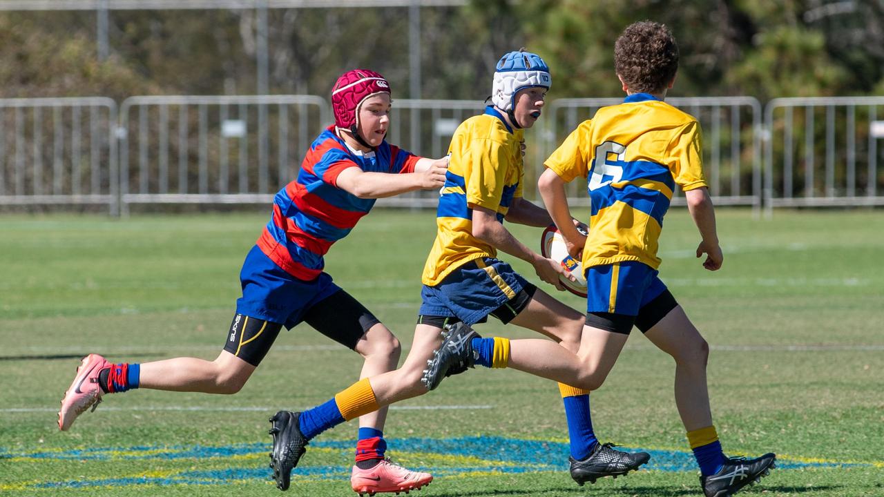 Downlands 13A vs TGS 13A. 2024 O'Callaghan Cup day at Downlands College. Photo by Nev Madsen