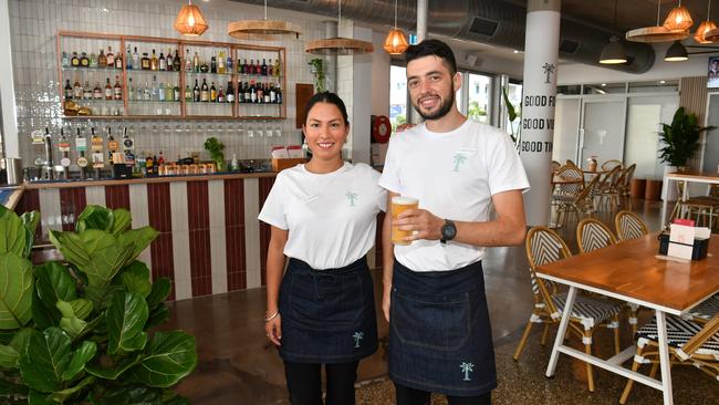 The Beach Hotel opens on the Strand. Georgina Pagnanini and Gianluca Diez. Picture: Evan Morgan