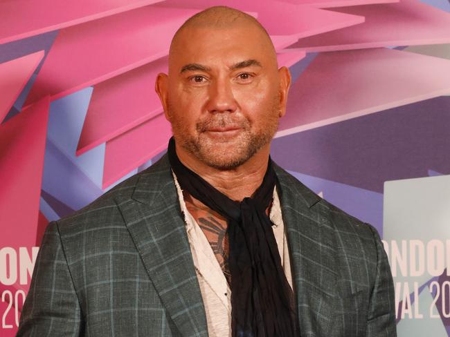 LONDON, ENGLAND - OCTOBER 16: Dave Bautista attends the “Glass Onion: A Knives Out Mystery” Photocall during the 66th BFI London Film Festival at The May Fair Hotel on October 16, 2022 in London, England. (Photo by Tristan Fewings/Getty Images for BFI)