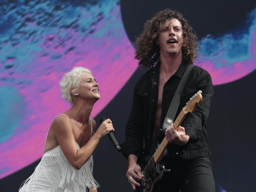 Nicole Millar and Adam Hyde of Peking Duk. Picture: Getty Images