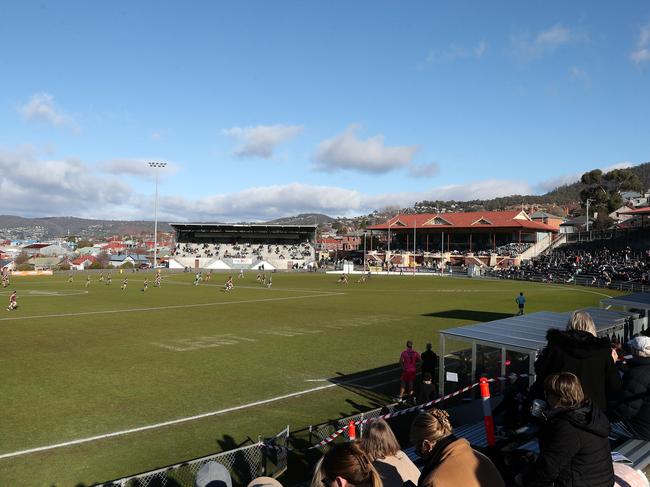 Tasmania V Queensland state football game at North Hobart Oval. Picture: Nikki Davis-Jones