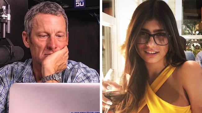 Lance Armstrong Porn Star - Mia Khalifa porn star and cyclist Lance Armstrong