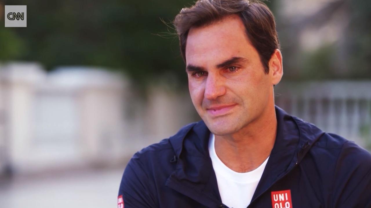 Roger Federer openly cried during an emotional interview.