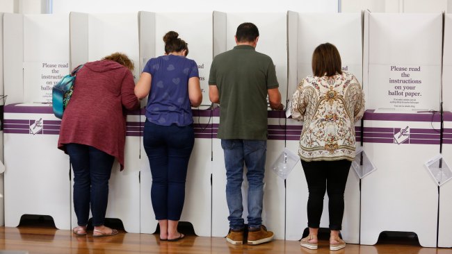 Australians are seen voting in the last Federal Election held on May 18, 2019. Picture: Robert Pozo