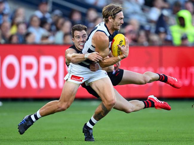 Tom Stewart rolled through some centre bounces. Picture: Quinn Rooney/Getty Images.