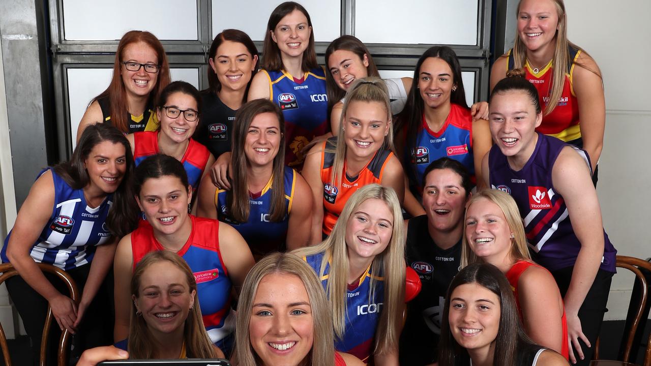 The first round of AFLW Draft picks in 2019. Who’ll join them as 2020 selections? (Photo by Michael Willson/AFL Photos via Getty Images)