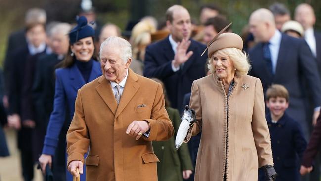 King Charles and Queen Camilla at the traditional Christmas Day service at St Mary Magdalene Church in Sandringham last December 25. Picture: X / @RoyalFamily