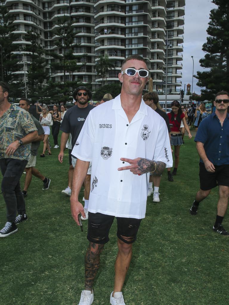 Reuben Howe at the Out 2 Lunch festival on the Coolangatta beachfront. Picture: Glenn Campbell